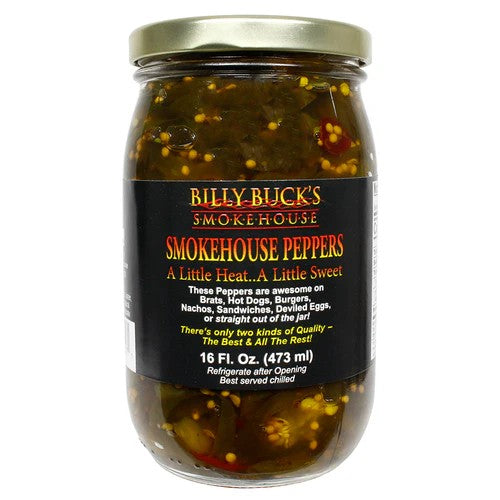 Billy Buck's Smokehouse Peppers 16 Oz