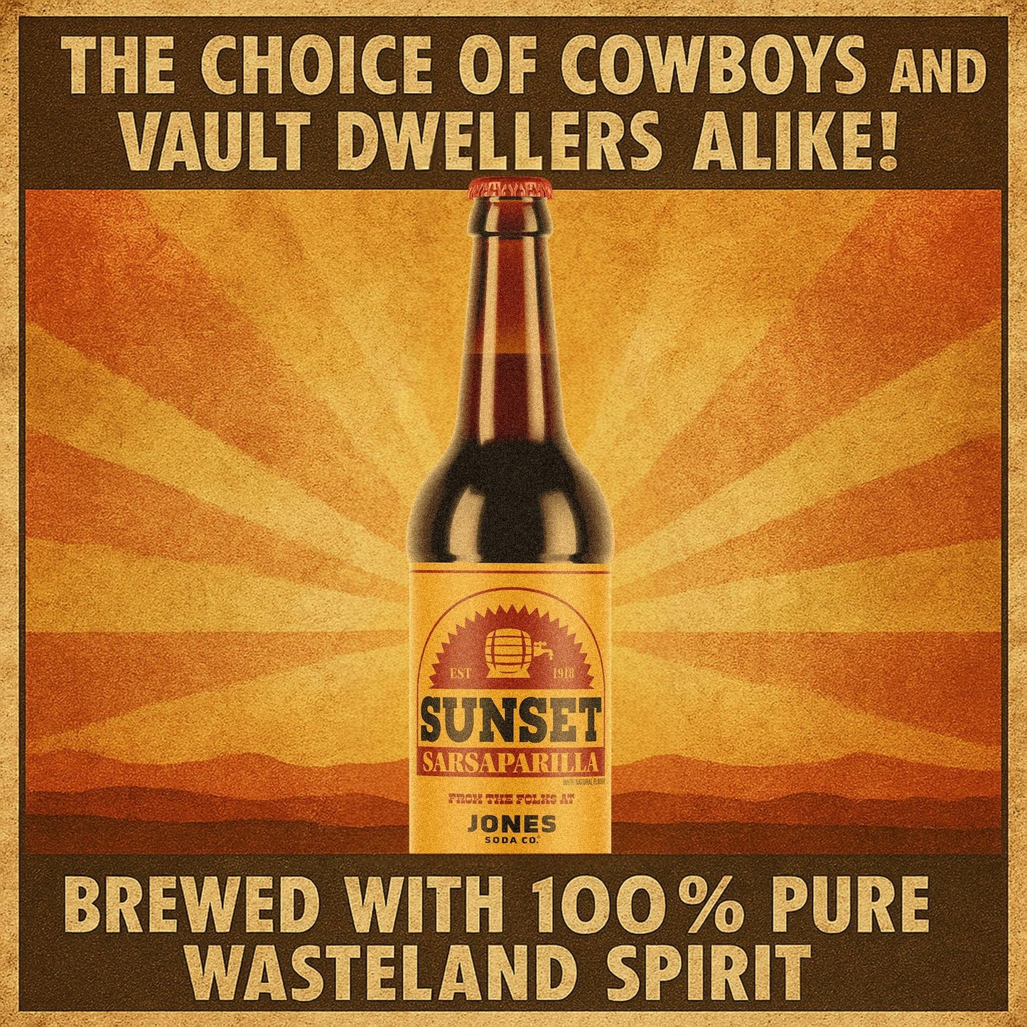 Jones x Fallout Sunset Sarsaparilla
